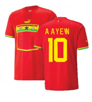 Ghana Andre Ayew #10 Koszulka Wyjazdowych MŚ 2022 Krótki Rękaw